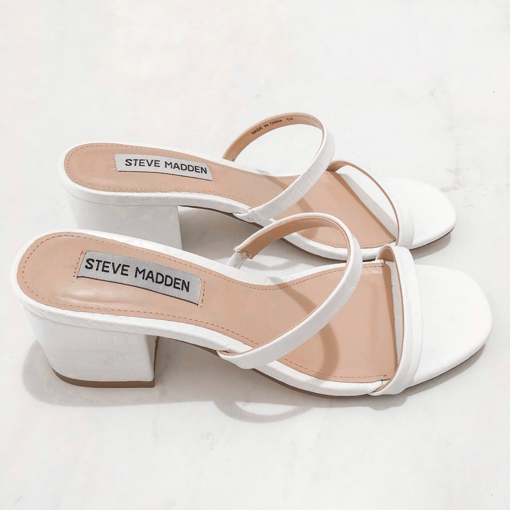 Steve Madden Issy Block Heel Slide Sandal (Women)